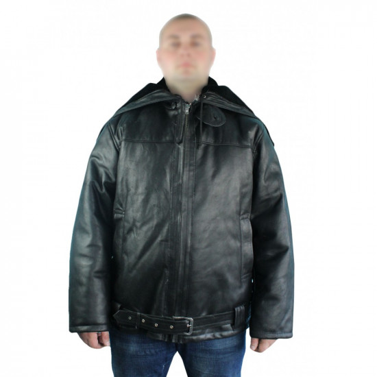 Military VMF   Army "Marine" Leather jacket with hood