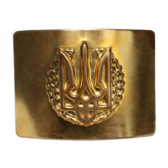 Metal trident Ukraine Army buckle for a belt