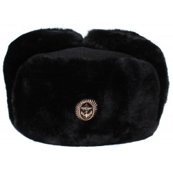 Navy fleet black warm Ushanka winter fur hat   Navy fleet black warm Ushanka winter fur hat