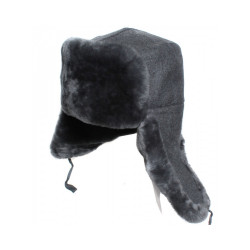 Gray fur   Officers modern military ushanka winter earflaps Gray fur   Officers modern military ushanka winter earflaps