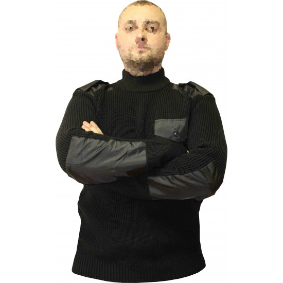 Winter black warm airsoft tactical sweater for fishing and hunting