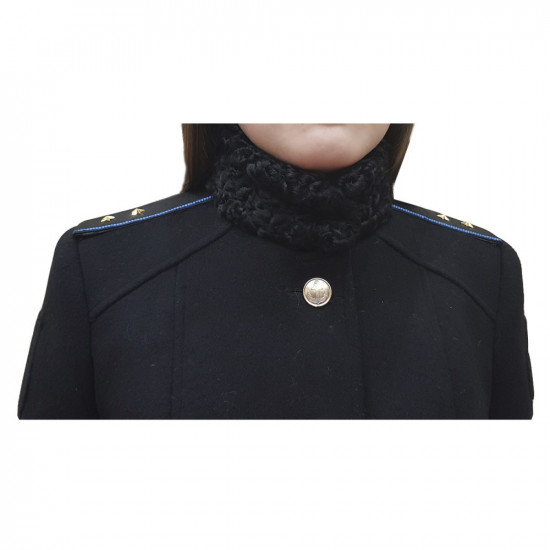 Russischer Marineoffizierwinter FRAUER Mantel mit der Stabuniform