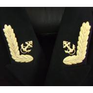 Officer Soviet Naval fleet collar insignia for jacket    Officer Soviet Naval fleet collar insignia for jacket