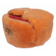 Chapeau chaud d'hiver russe ushanka orange