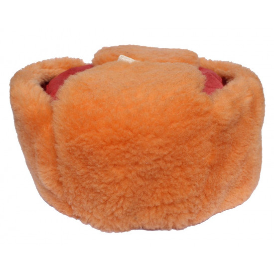 Russischer Winterwarmhut orange Uschanka