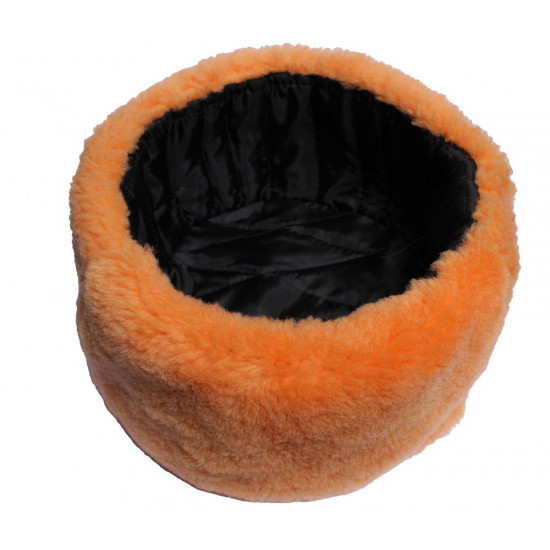 Chapeau chaud d'hiver russe ushanka orange