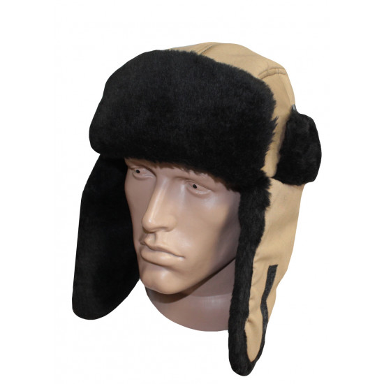 Winter earflaps modern tactical synthetic ushanka hat with fur