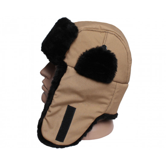 Orejeras de invierno sombrero ushanka sintético táctico moderno con piel