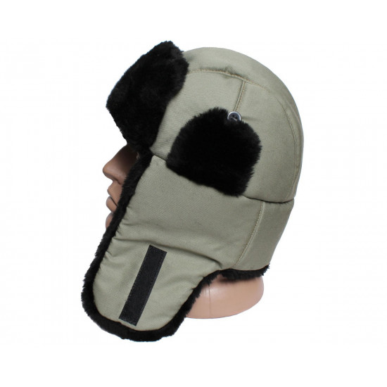 Oreillettes d'hiver chapeau ushanka synthétique tactique moderne avec fourrure