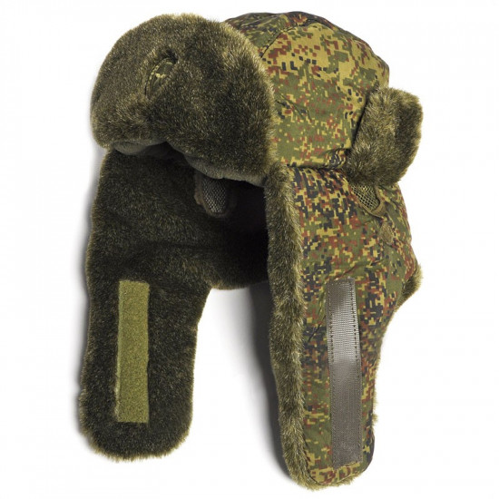 Ushanka del camuflaje digital moderno del invierno del oficial del ejército ruso 2017 sombrero