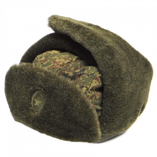 Ushanka del camuflaje digital moderno del invierno del oficial del ejército ruso 2017 sombrero