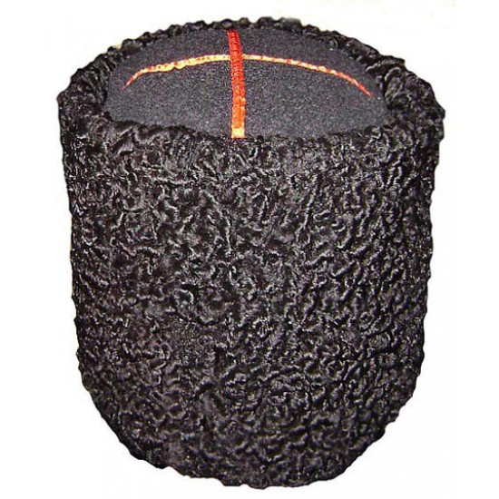 Ruso / soviético KARAKUL COSSACKS PAPAKHA Winter HAT FUR negro