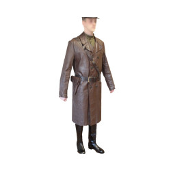 NKVD Soviet Officer Leather Overcoat with hat and boots NKVD Soviet Officer Leather Overcoat with hat and boots