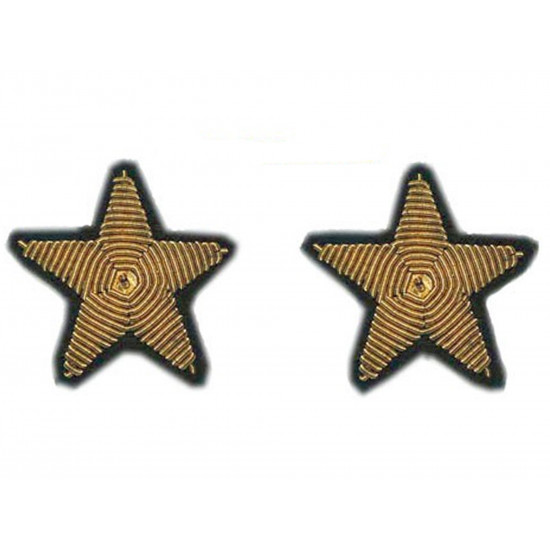 Union soviétique Officier de l'URSS 2 étoiles d'or broderies russes