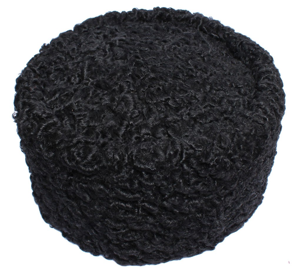 Black Karakul Kubanka winter Astrakhan fur hat Papaha