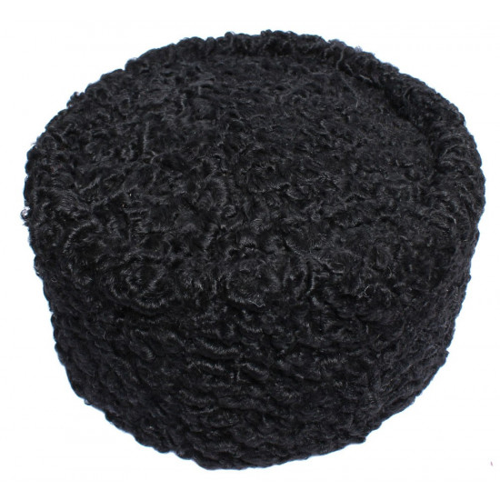 Black Karakul Kubanka   winter Astrakhan fur hat Papaha