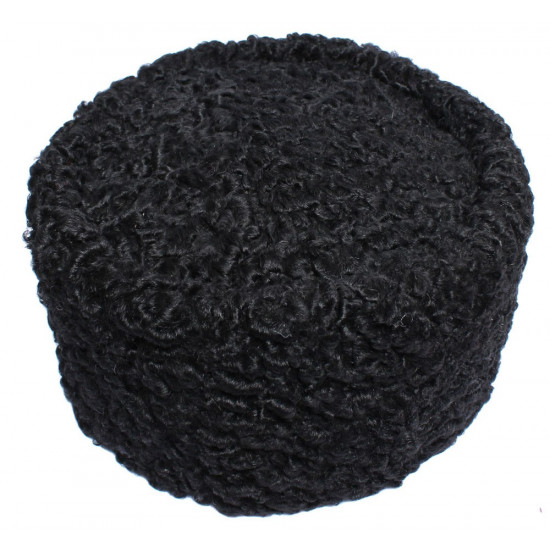 Black Karakul Kubanka winter Astrakhan fur hat Papaha