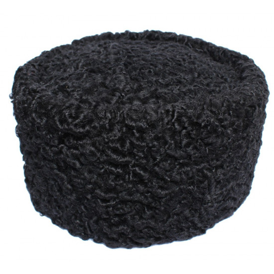 Black Karakul Kubanka   winter Astrakhan fur hat Papaha