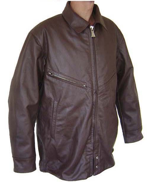 Russian air force pilot Shevretka brown leather military jacket