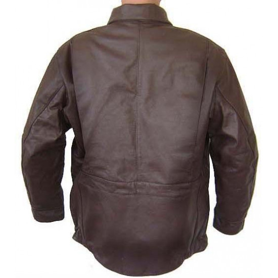   air force pilot Shevretka brown leather military jacket