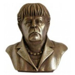 Buste de la chancelière allemande Angela Merkel Buste de la chancelière allemande Angela Merkel