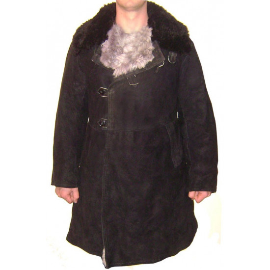 General's Suede Leather Soviet   Overcoat