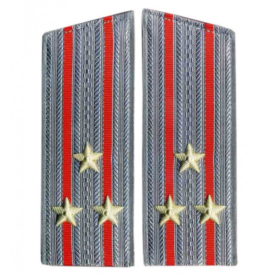 Combined Arms Senior Officers parade overcoats shoulder boards