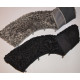 Astrakhan fur collar black and gray