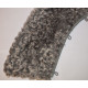 Astrakhan fur collar black and gray