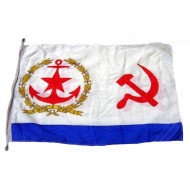 Soviet ship BIG Naval SILK FLAG with USSR Symbolics Soviet ship BIG Naval SILK FLAG with USSR Symbolics