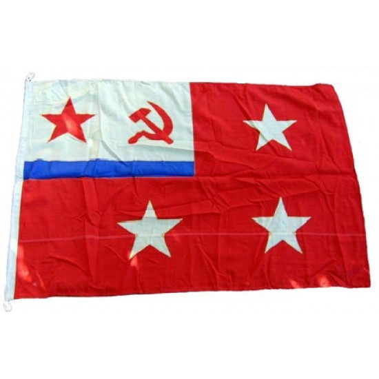 Sowjetische Flottenchef Russische Marine-Flagge 3 Sterne