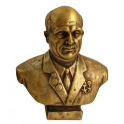 Bronze buste soviétique de Nikita Khrouchtchev Bronze buste soviétique de Nikita Khrouchtchev