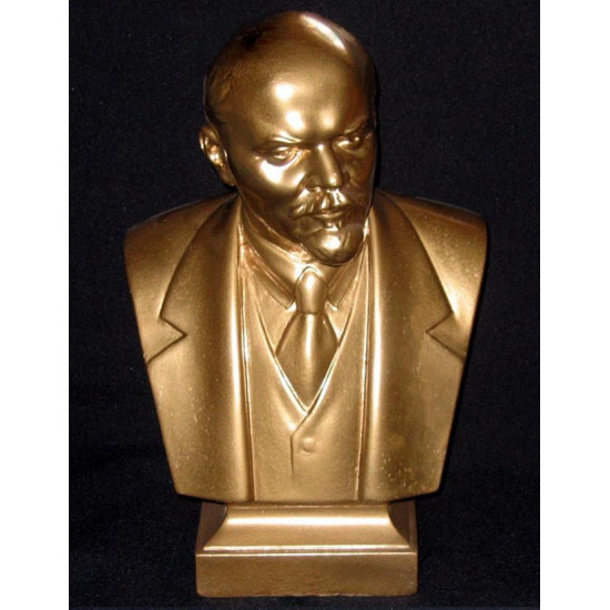 Golden Bust of   communist revolutionary Vladimir Ilyich Ulyanov (aka Lenin)