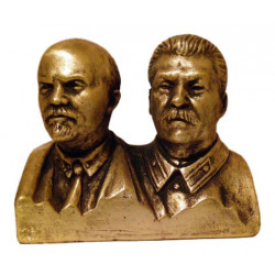 Buste soviétique en bronze russe de Lénine et Staline Buste soviétique en bronze russe de Lénine et Staline
