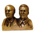 Russische Bronze-Sowjet-Büste von Lenin & Stalin
