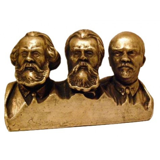 Famous people - Marx, Engels and Lenin bronze bust