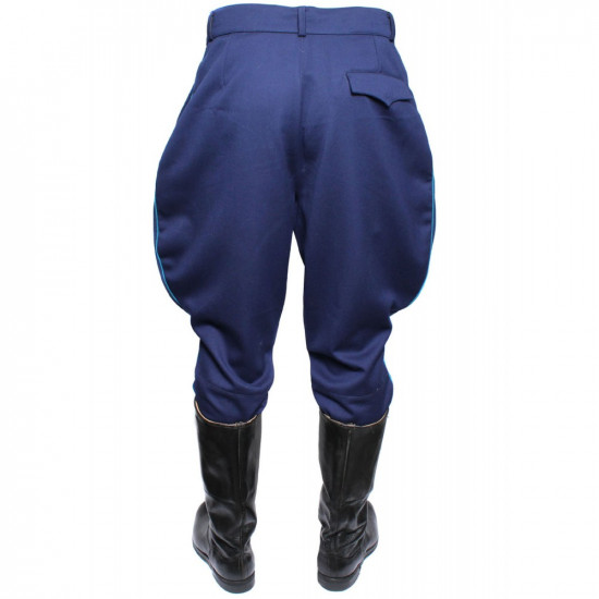 Ejército soviético WWII pantalones azules de la fuerza aérea rusa de Galife