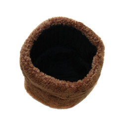 Warm winter Papaha brown fur hat with red top Warm winter Papaha brown fur hat with red top