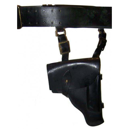 Soviet Union Marine   Officers black Leather belt + holster