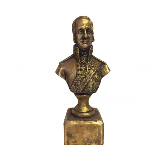 Bronzebüste des russischen Marinekommandanten und Admiral des 18. Jahrhunderts Ushakov