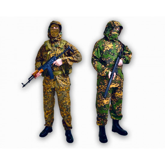 Russischer Frosch Camo Masking Uniform Partizan 2-seitig reversible Ratnik Anzug