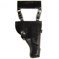 TT old black leather Marines holster with belt connection TT old black leather Marines holster with belt connection