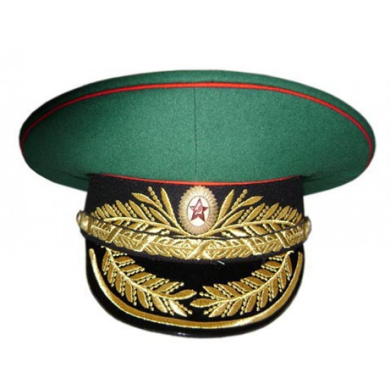 El ejército rojo soviético / frontera rusa guarda el sombrero de la visera de generales m69