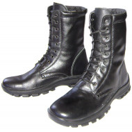Bottes hautes airsoft tactiques russes en cuir noir Bottes hautes airsoft tactiques russes en cuir noir