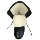 Airsoft military winter leather officer boots with fur