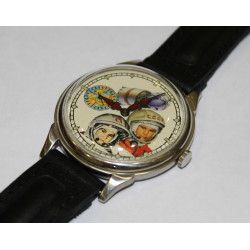 Rare Soviet Mechanical wrist Watch "MOLNIJA / Molnia" Y. Gagarin and V. Tereshkova SPACE Rare Soviet Mechanical wrist Watch "MOLNIJA / Molnia" Y. Gagarin and V. Tereshkova SPACE