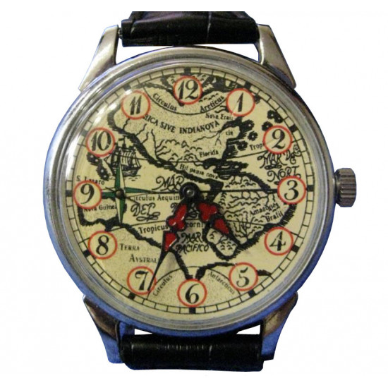 Mechanical Soviet wrist watch "MOLNIJA" - Map Ancient World