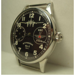 Montre bracelet mécanique russe Molnija transparent Force aérienne Armée rouge PKKA Montre bracelet mécanique russe Molnija transparent Force aérienne Armée rouge PKKA