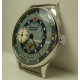Reloj mecánico ruso "MOLNIJA / Molnya" transparente de la espalda Soviet Navy Aviation