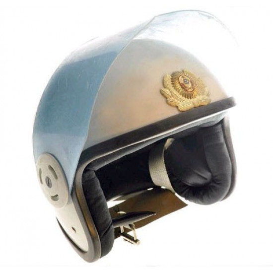Casco de la motocicleta de la inspección del automóvil del estado (policía de camino) de la URSS